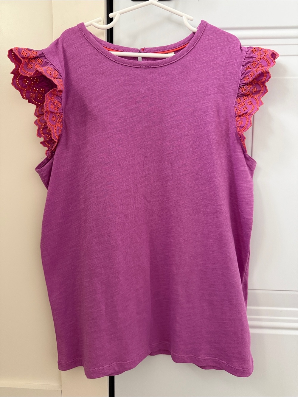 Mini Boden Margaret Broderie Frill Tee 12-13 y